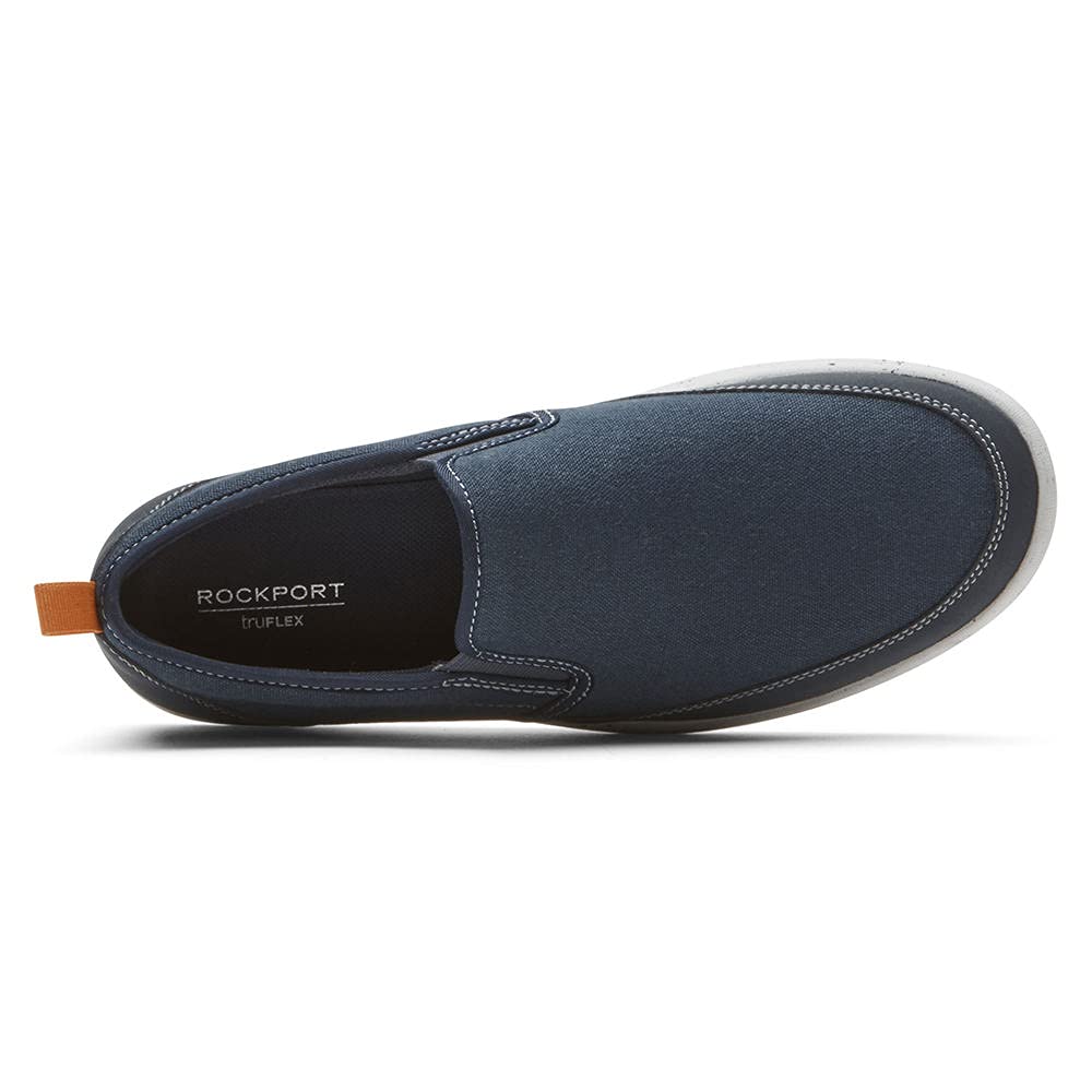 Rockport Men's Truflex Fly Slip on Mudguard Sneaker, Blue Multi, 13 Wide