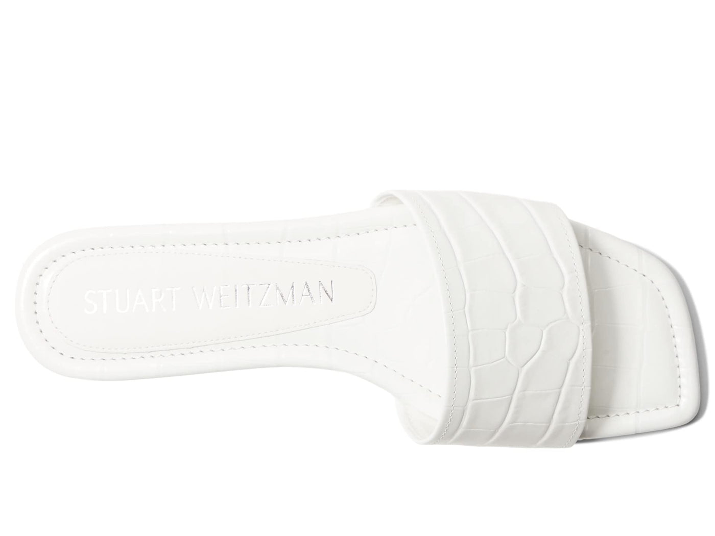 Stuart Weitzman Summer Slide Sandal White 6.5 B