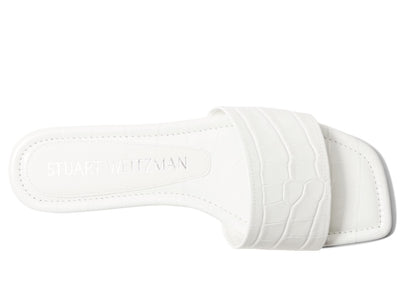 Stuart Weitzman Summer Slide Sandal White 6.5 B