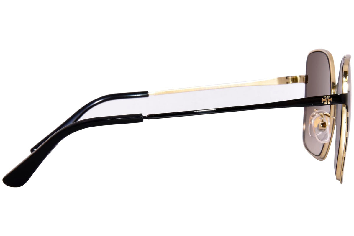 Tory Burch TY 6076-328213 Shiny Silver/Black Strip w/Smoke Gradient 56mm