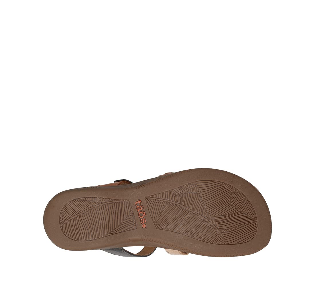 Taos Prize 4 Women's Walking Sandal - Stylish and Adjustable Three Strap Open Back Slide On Walking Sandal with Premium Arch Support and Cushioning for All Day Comfort Steel Multi 11 M US
