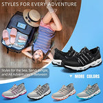 KEENPACE Women's Water Hiking Shoes for Summer Outdoor Sport River Beach Amphibious Aerobics Swimming Trail Trekking Walking Lightweight Quick Dry Breathable Arch Support Black