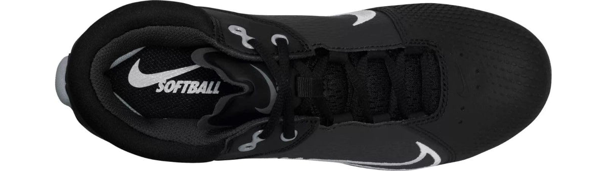 Nike Women's Hyperdiamond 4 Elite Softball Cleats (Black/Dark Grey/Barely Volt/White, 11 US)