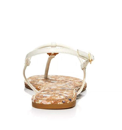 Tory Burch Women's Emmy Flat Sandals (New Ivory, numeric_8)