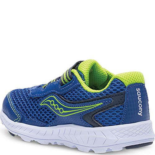 Saucony boys Ride 10 Jr Sneaker, Blue/Navy, 4 Wide Toddler US