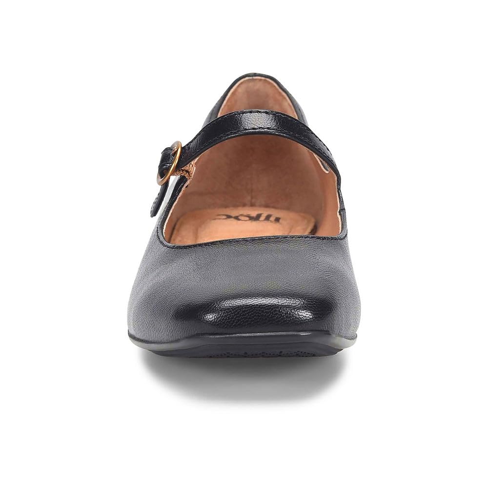 Söfft Women's Elsey Mary Jane Flat 6 Black Leather
