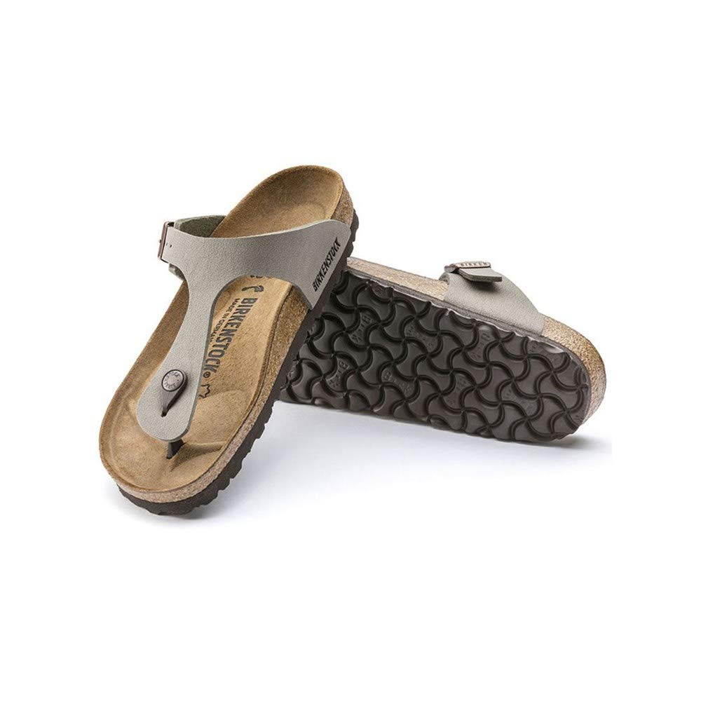 Birkenstock Men's Flip Flop Sandals, Grey Stone Stone, 6.5 Narrow