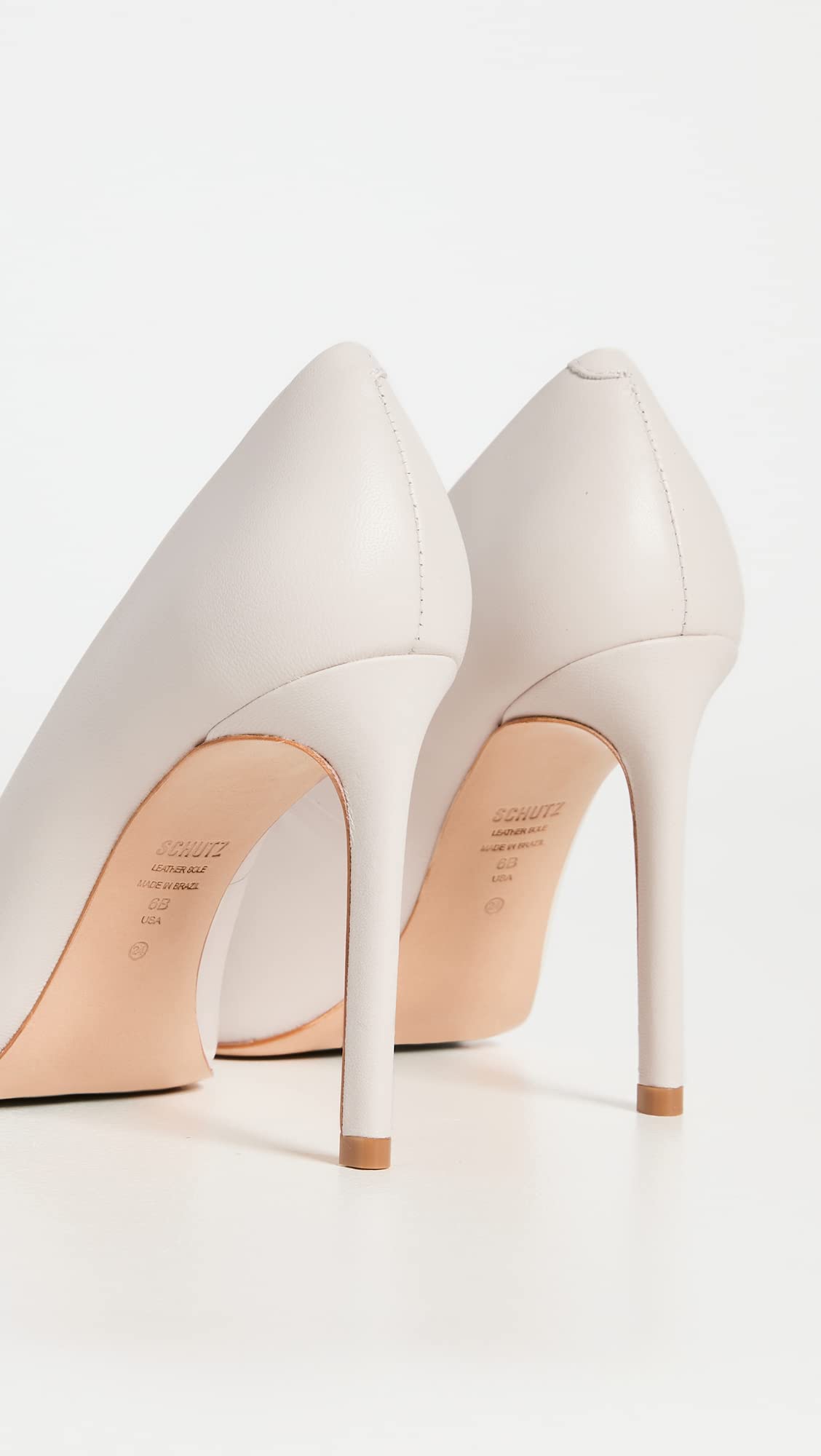 SCHUTZ Women's Meisho Glam Pumps, Pearl, Off White, 8 Medium US