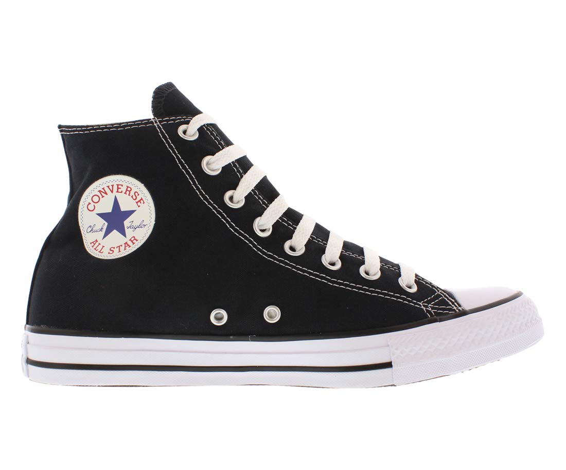 Converse Women's High Top,Sneaker 11 Women/9 Men Black (White Sole)