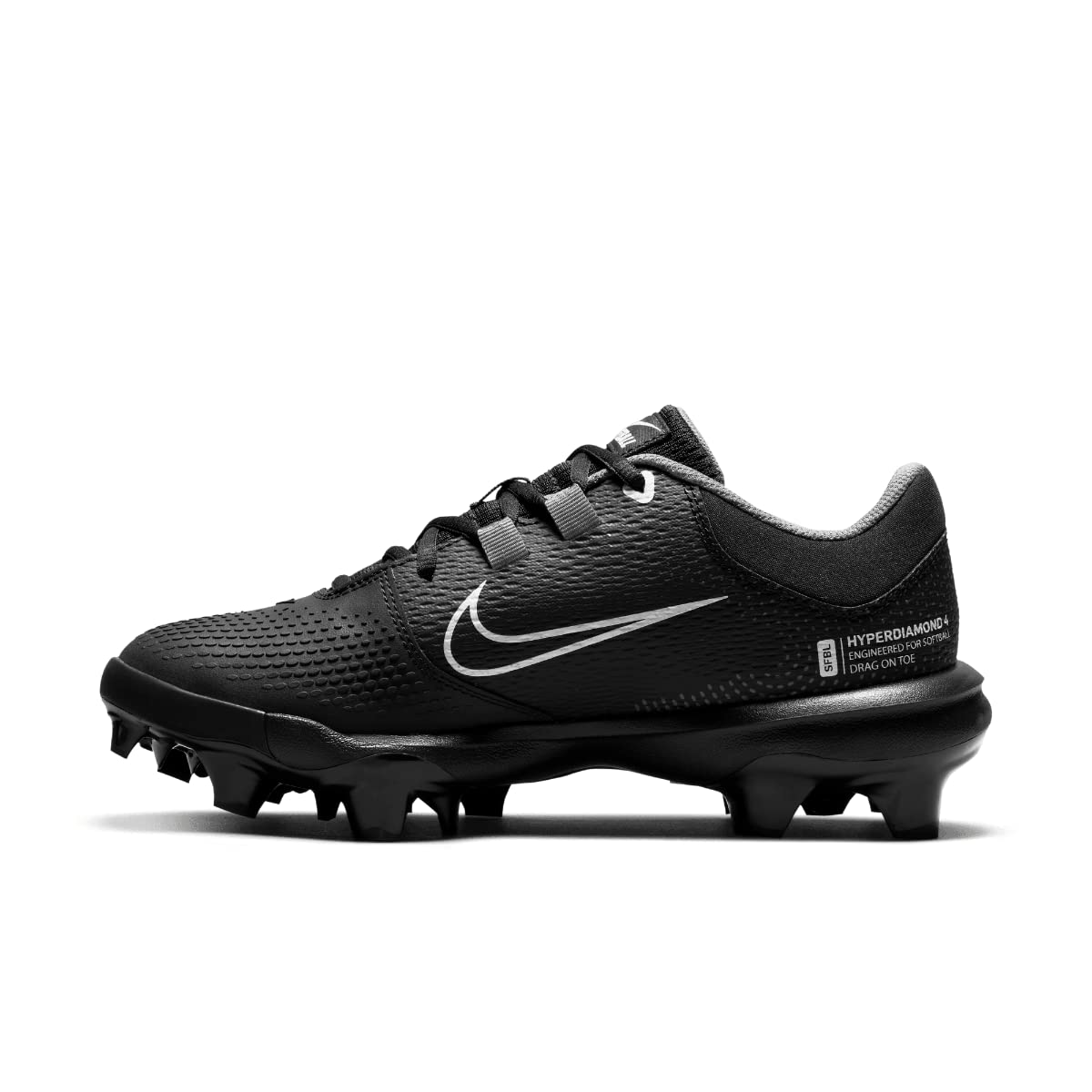 Nike Women's Hyperdiamond 4 Pro Molded Softball Cleats Black | Gray Size 6 Medium