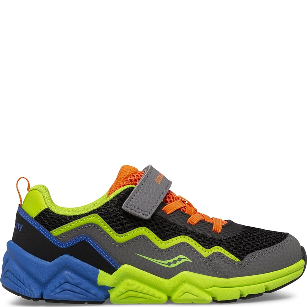 Saucony Boy's Flash A/C 2.0 (Little Kid/Big Kid) Black/Multi 13 Little Kid W