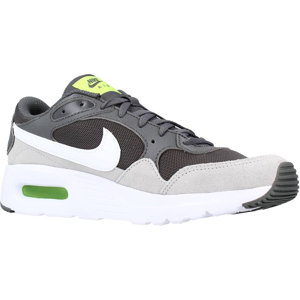 Nike Boy's Air Max SC Shoe, White, University Red, 4 Big Kid