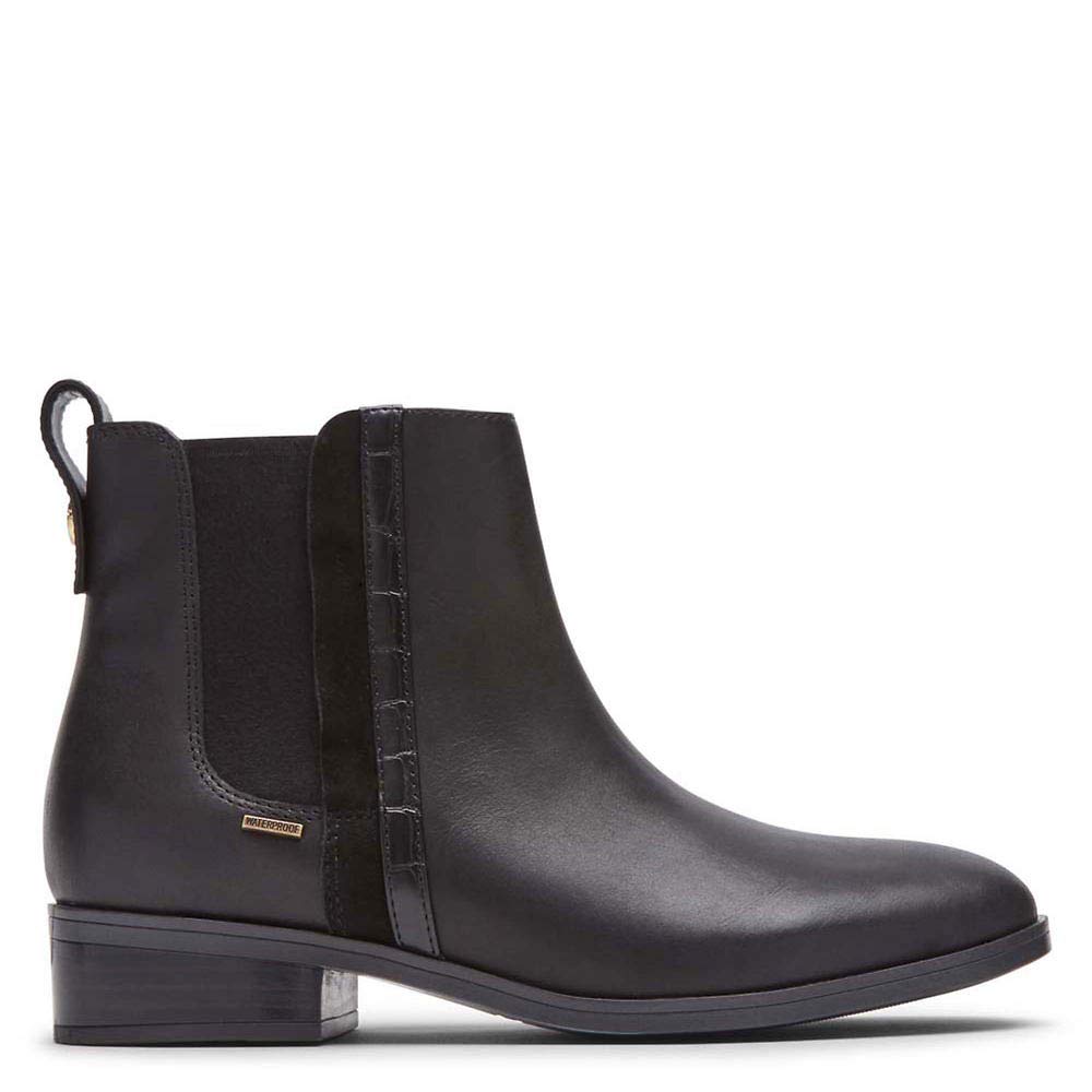 Rockport Larkyn Waterproof Chelsea Black 9 W (C)