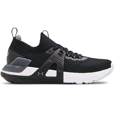 Under Armour Men's Project Rock 4 Training Shoe (11.5, Black/White, Numeric_11_Point_5)