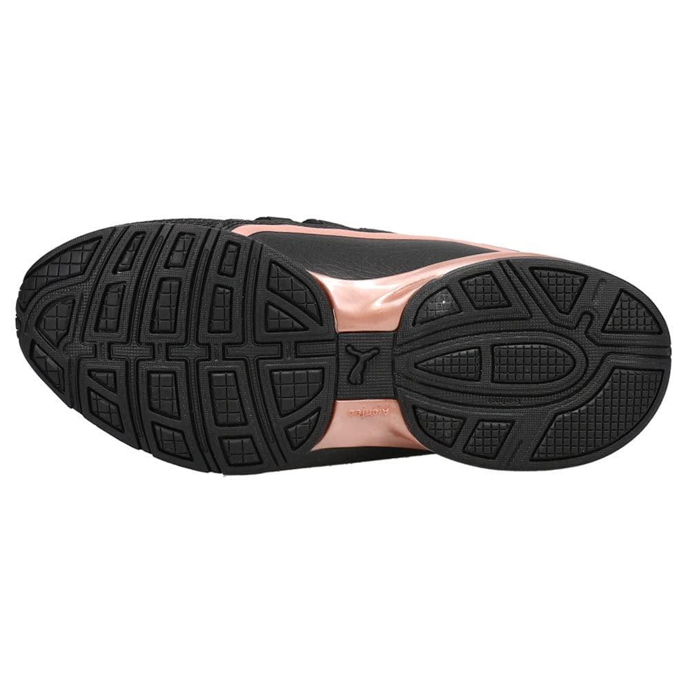 PUMA Womens Axelion Running Shoe, Puma Black-Rose Gold, 7.5 Wide