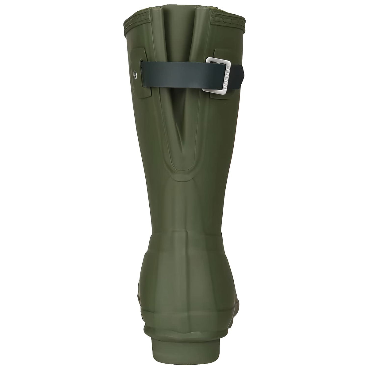 Hunter Womens Original Back Adjustable Short Rubber Ismarken Olive Artic Moss Boots 9 US