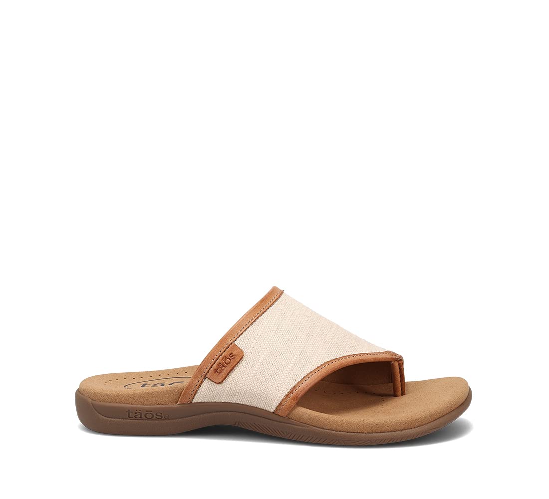 Taos Footwear Women's Boundary Natural Hemp Thong Sandal 9 M US