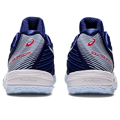 ASICS Solution Speed FF 2 Clay Tennis Shoes for Women - PU-Applied Upper - Supreme Bounce Dive Blue/Soft Sky 9.5 B - Medium