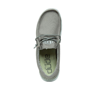 Hey Dude Boy's Wally Youth Grey Size 12 | Boy’s Shoes | Boy's Lace Up Loafers | Comfortable & Light-Weight