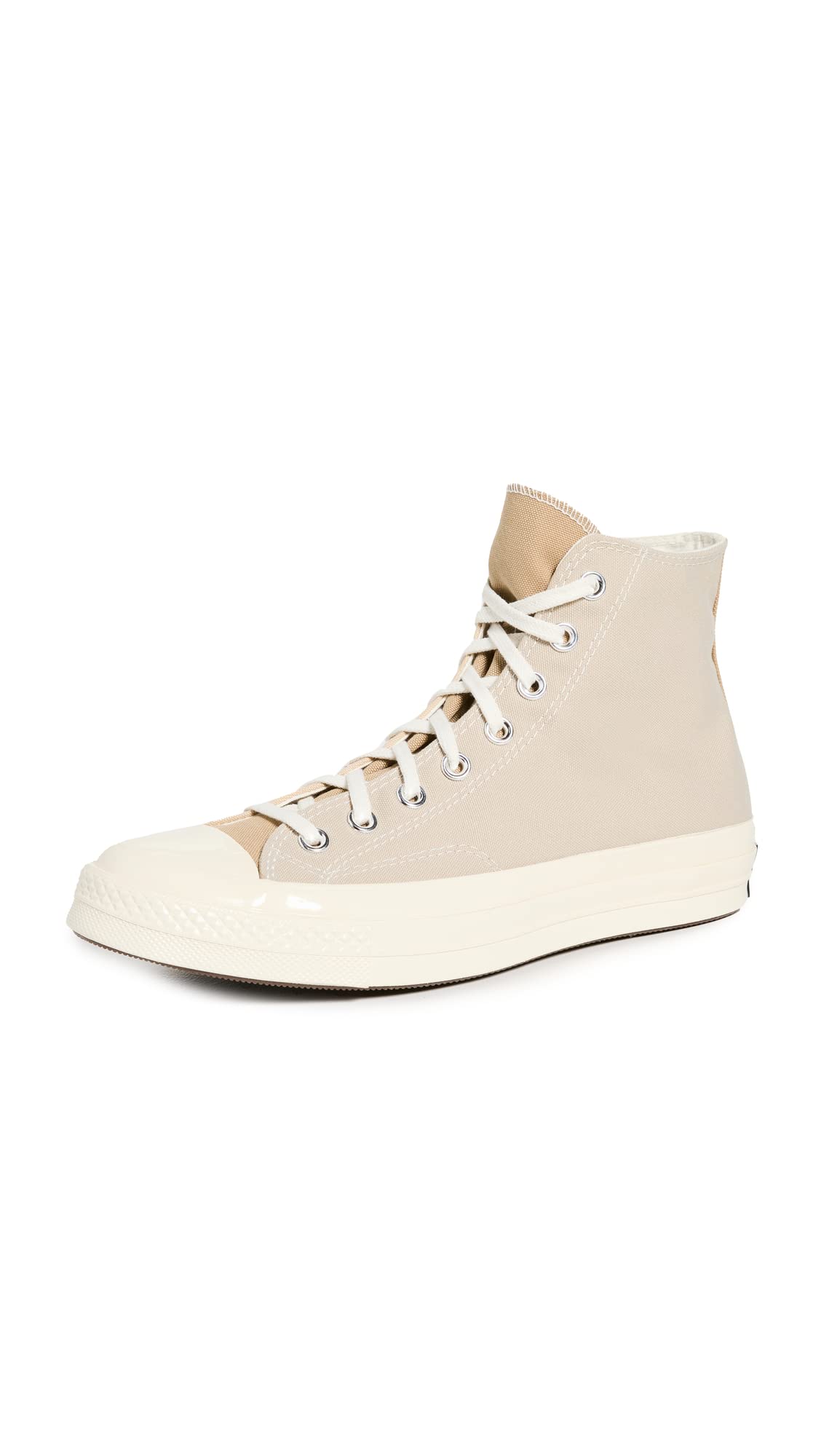 Converse Men's Chuck 70s Tri Panel Sneakers, Oat Milk/Beach Stone, Tan, 12 Medium US