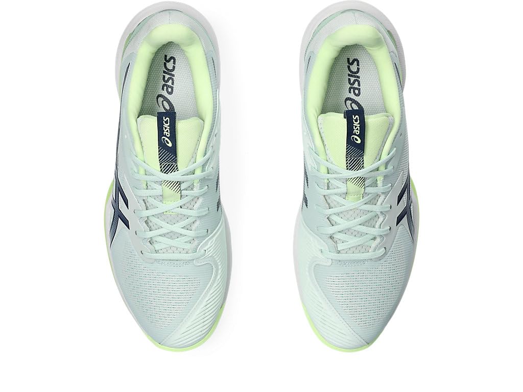 ASICS Women's Solution Speed FlyteFoam 3 Tennis Shoe, 10, Pale Mint/Blue Expanse