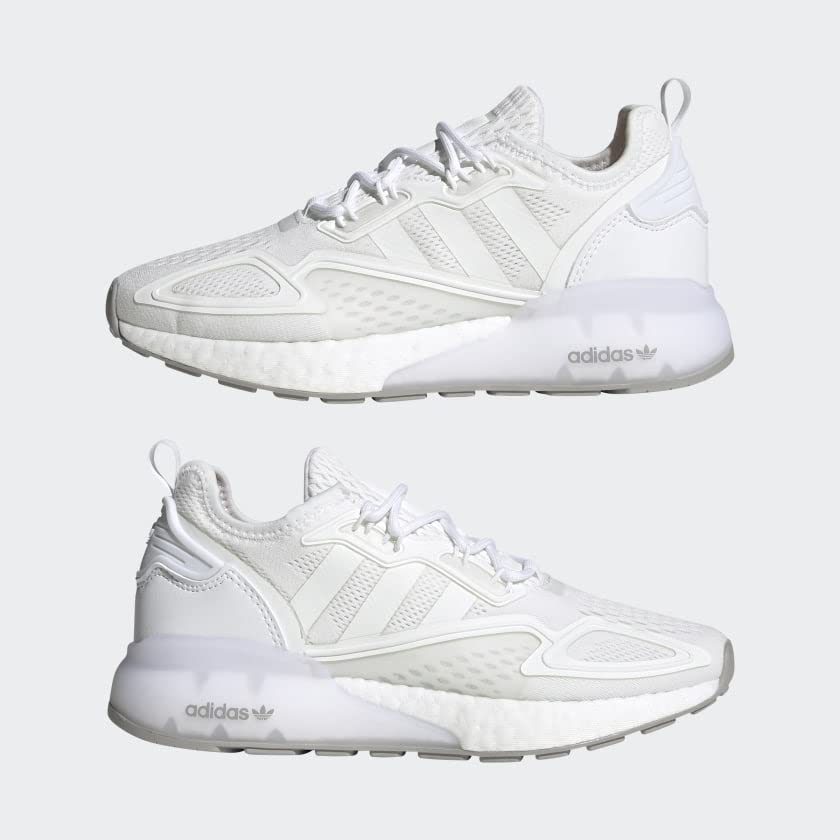 adidas ZX 2K Boost Shoes Kids', White, Size 3.5