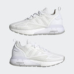 adidas ZX 2K Boost Shoes Kids', White, Size 3.5