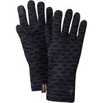 Smartwool Merino 250 Pattern Glove Black-Medium Gray Heather Micro Buff Check Xs