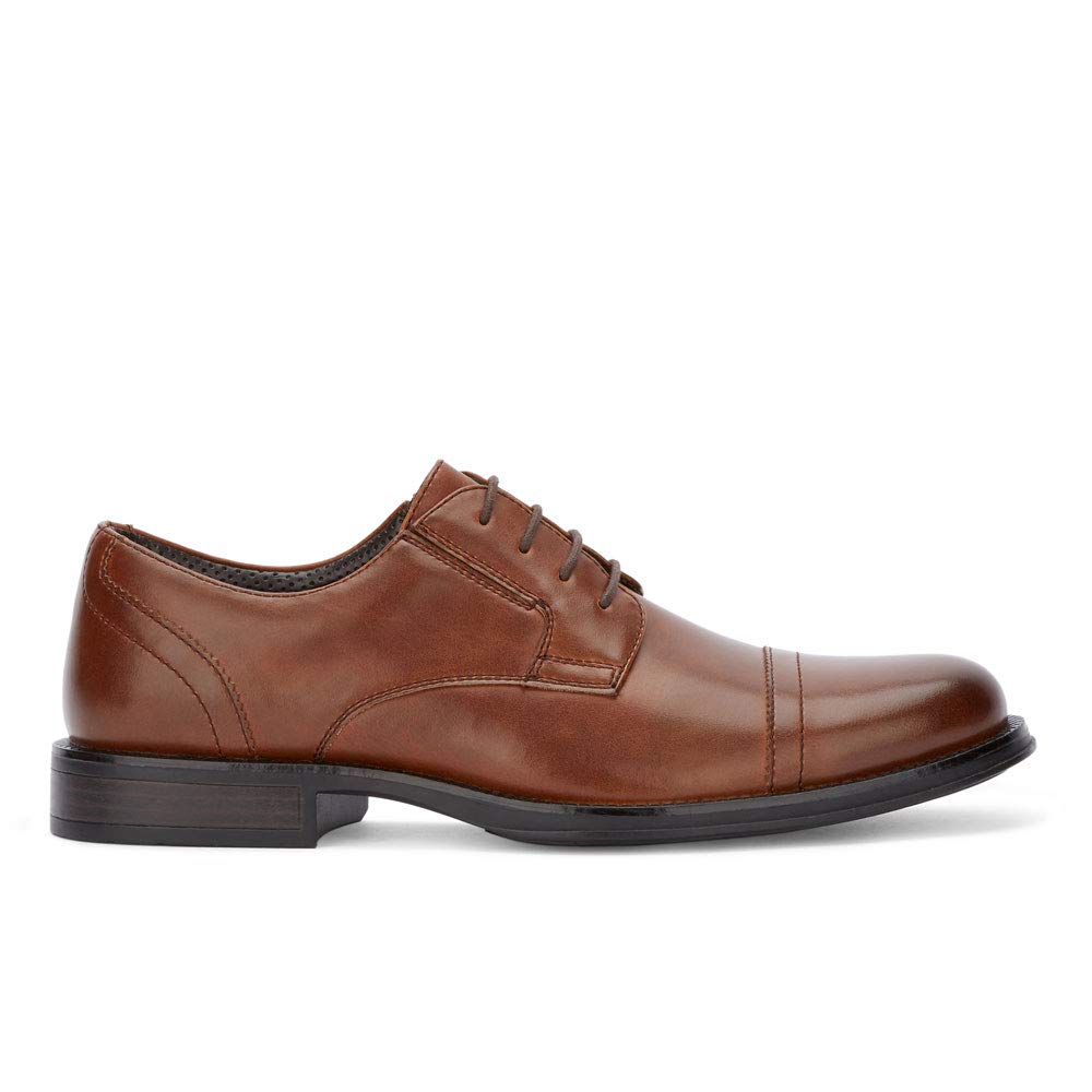 DOCKERS Mens Garfield Dress Cap Toe Oxford Shoe - Wide Widths Available, Tan, 10.5 M