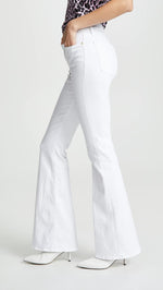 FRAME Women's Le High Flare Jeans, Blanc, White, 26
