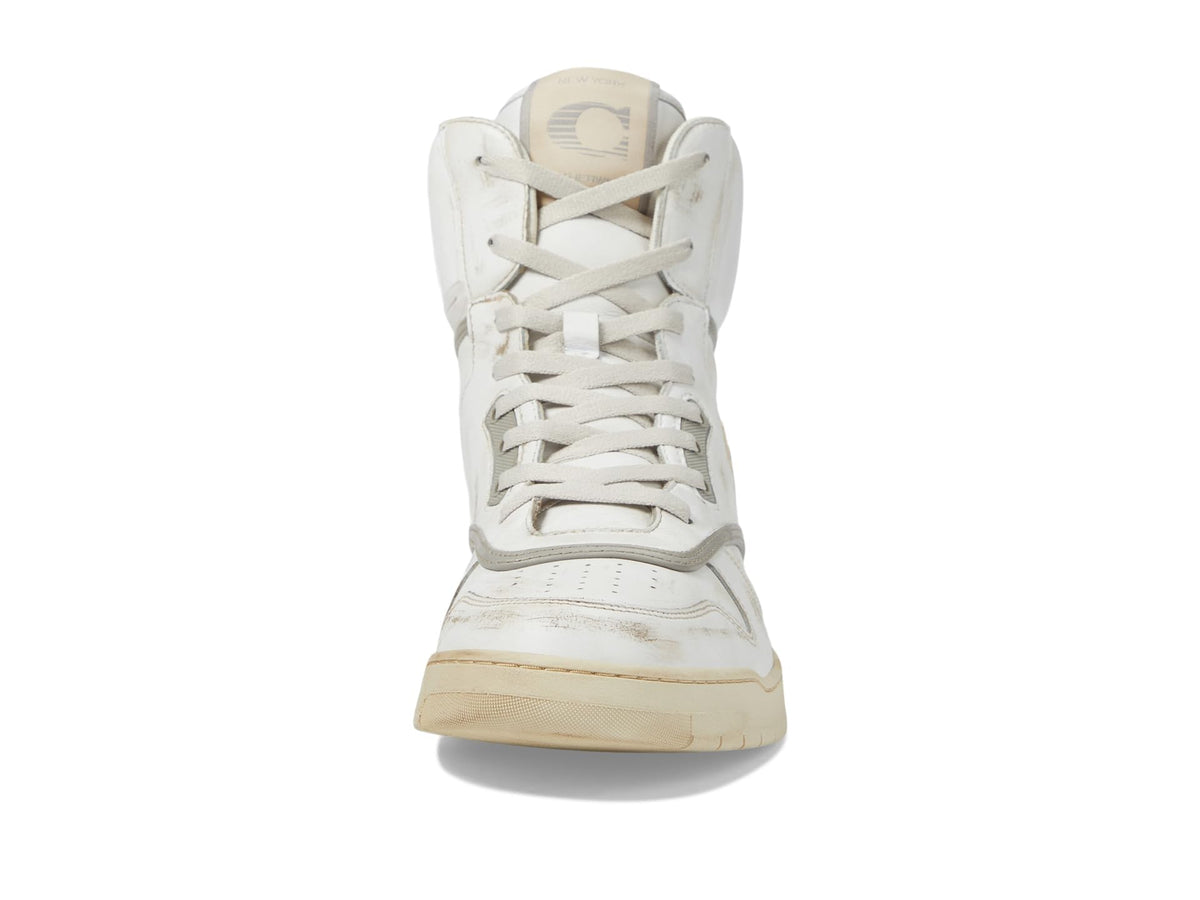 Coach Distressed Leather High-Top Sneaker White 9.5 D (M)