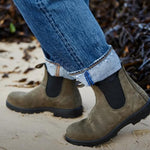 Blundstone 2442 Unisex Classic Series Chelsea Boot for Men and Women with Shock Absorption and Premium Water Resistant Nubuck Leather, Forest Green, 11 US Men / 13 US Women / 10 AU