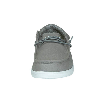 Hey Dude Boy's Wally Youth Grey Size 12 | Boy’s Shoes | Boy's Lace Up Loafers | Comfortable & Light-Weight