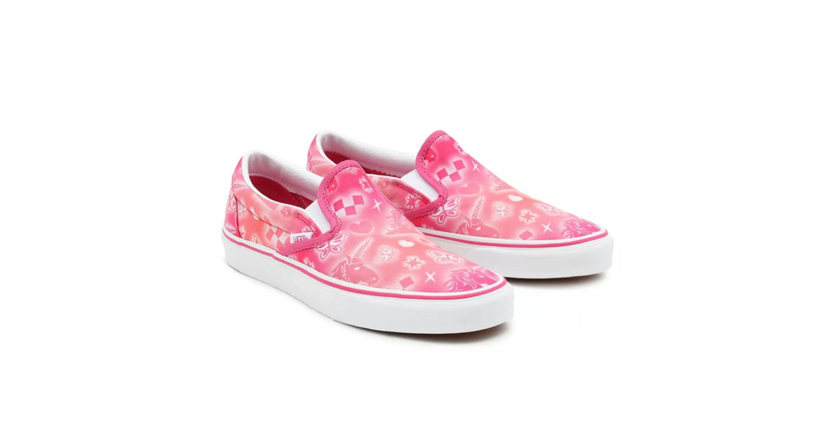 Vans X Better Together Sneaker Collection (Better Together) Fuchsia Purple/True White (Classic Slip-On) Men's 5.5, Women's 7 Medium