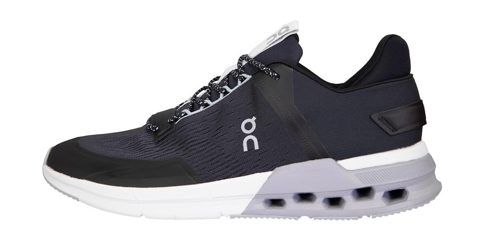 On Men's Cloudnova Flux Sneakers, Black | Mineral, 8.5 Medium US
