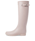 Hunter Original Refined Rain Boots for Women - Woven Nylon Lining, Cushioned Footbed, and Waterproof Shell Azalea Pink 10 M