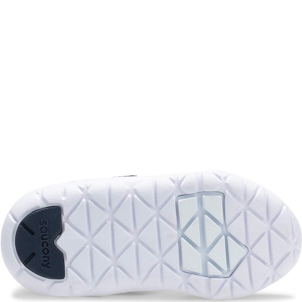 Saucony Boys' Jazz Riff Sneaker, Navy/White, 6 M US Little Kid