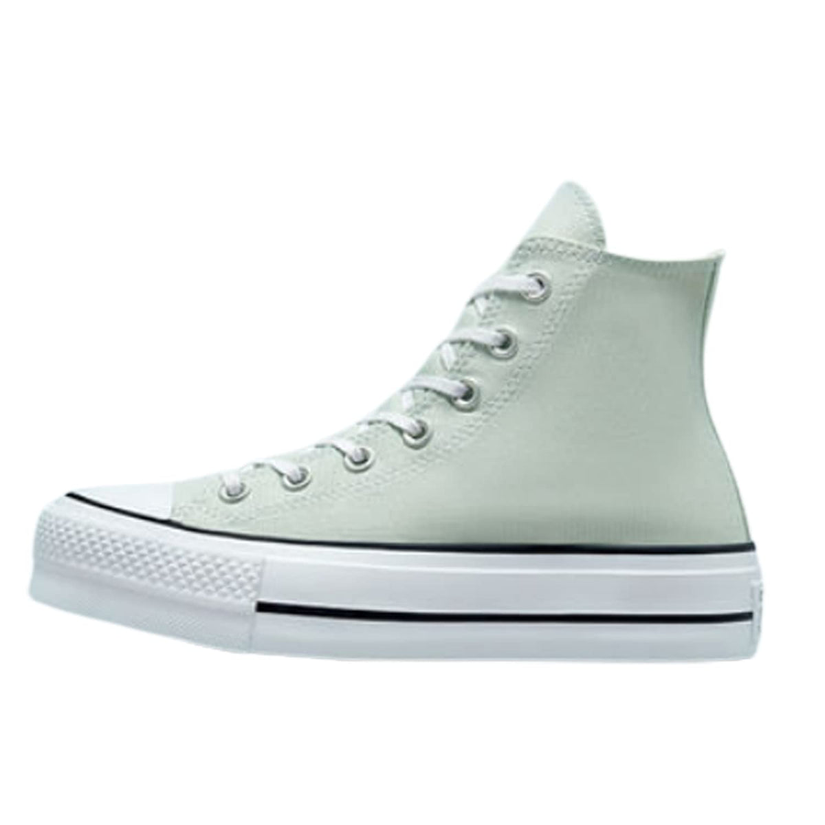 Converse Unisex Chuck Taylor All Star High Top Platform Sneaker - Light Silver/Black/White 8.5 Women/6.5 Men