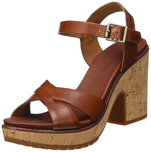 Timberland CA13BX Women's Roslyn Ankle Strap Sandal, Medium Brown Eastlook, 7.5 M US