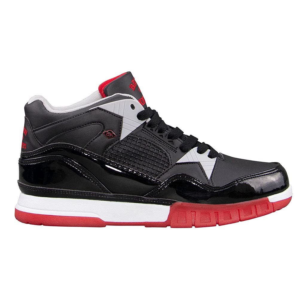 British Knights Men's Virga Fashion Sneaker, Black/Racing Red/Charcoal/White, 7.5