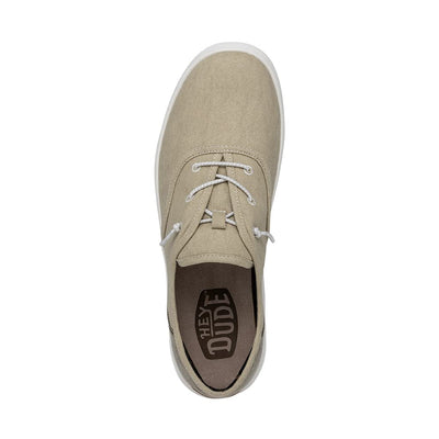 Hey Dude Conway Craft Linen White Men's Size 15 | Unisex Sneakers | Unisex Slip On Shoes | Comfortable & Light-Weight
