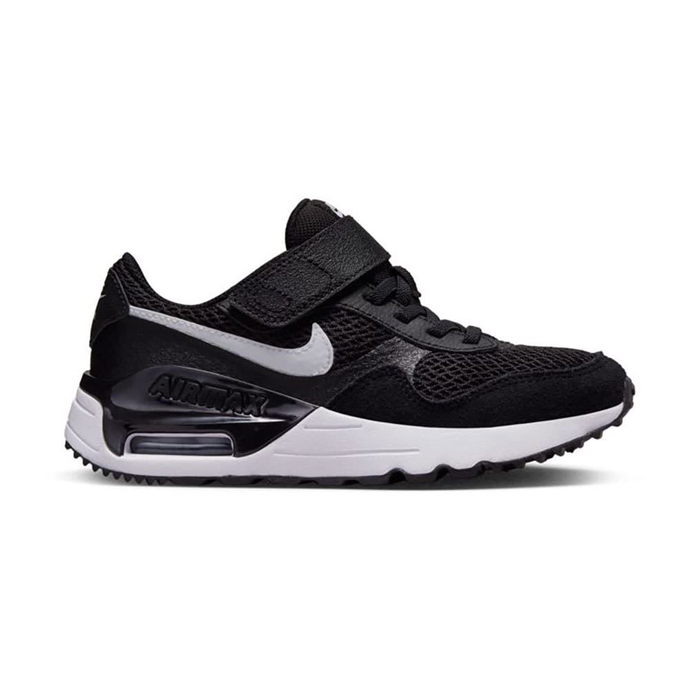 Nike Air Max SYSTM Little Kids' Shoes (DQ0285-001, Black/White-Wolf Grey) Size 13