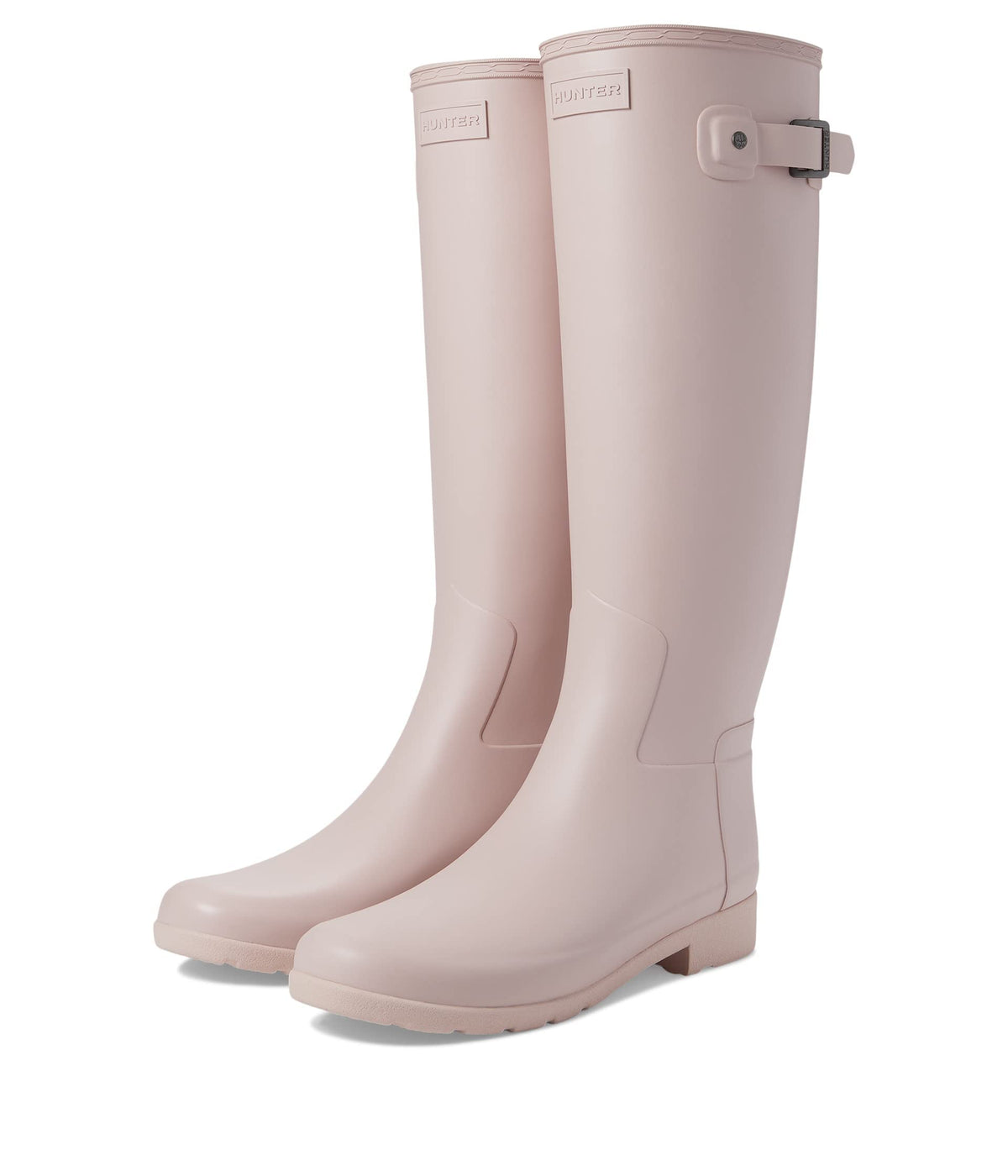 Hunter Original Refined Rain Boots for Women - Woven Nylon Lining, Cushioned Footbed, and Waterproof Shell Azalea Pink 10 M