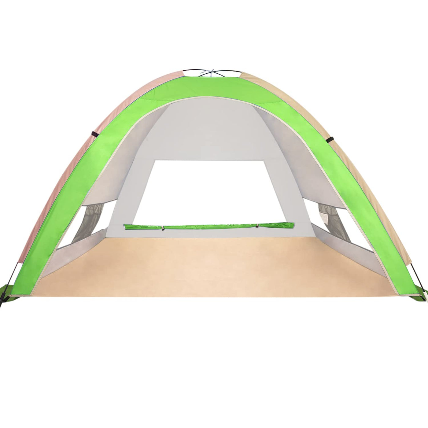 KEUMER Venustas Pop Up Beach Tent, Portable Beach Tent Automatic Sun Shelter, Lightweight Easy Setup Tents 4 Person UPF50+ Anti-UV Protection Sunshade for Family Adults