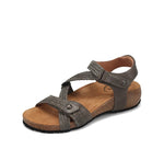 Taos Footwear Women's Trulie Sandal 8-8.5 Wide Dark Grey