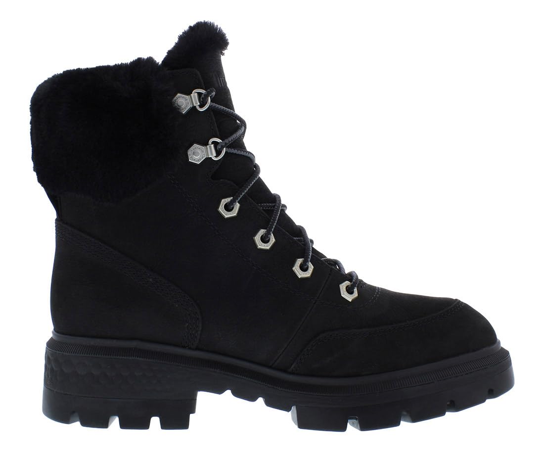 Timberland Women's Cortina Valley Winter Hiker WP Boot, Black Nubuck, 6.5 Medium