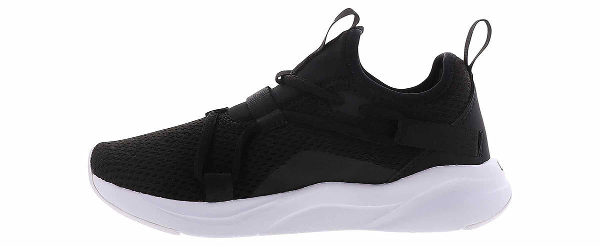 PUMA Softride Rift Slip-On Prismatic (Big Kid) Black Silver 5 Big Kid M