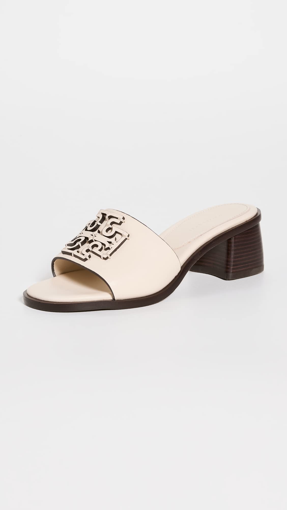 Tory Burch Women's INES Heel Sandals, New Cream, Off White, 9.5 Medium US
