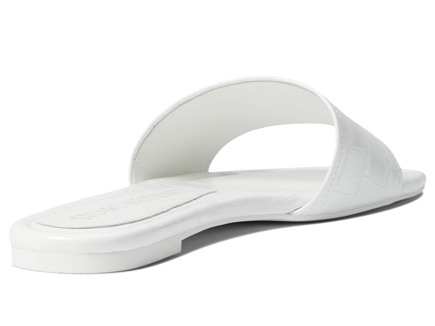 Stuart Weitzman Summer Slide Sandal White 6.5 B