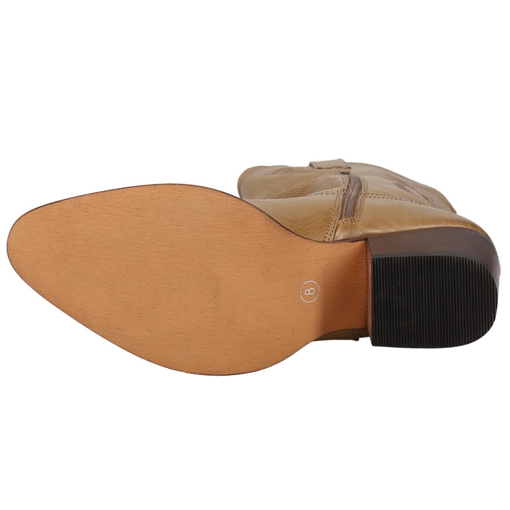 ROPER Women's Nettie Western Boot Medium Toe Tan 5 M